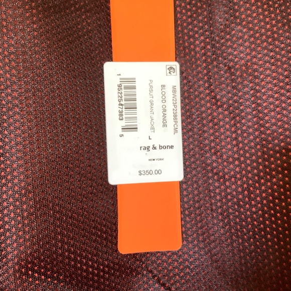Rag & Bone Pursuit Grant Jacket Blood Orange SZ Large - Picture 13 of 16